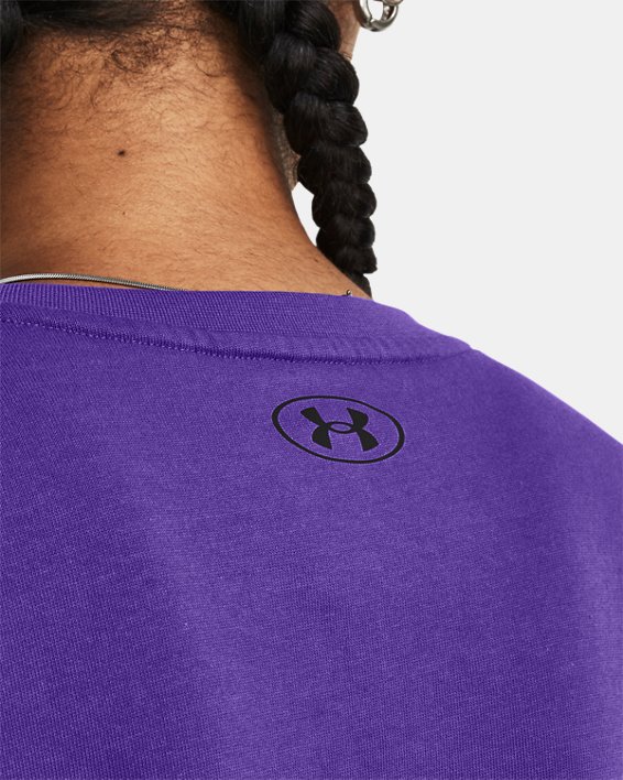 Women's Project Rock Night Shift Heavyweight Short Sleeve in Purple image number 3